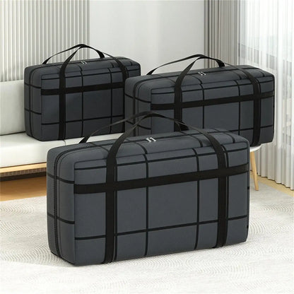Homefish 1pc Large Capacity Super Load-Bearing Black Composite Material Storage Bag