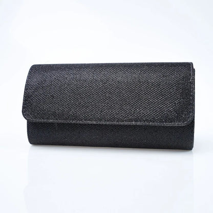 Glitter Evening Clutch Bag with Chain Strap