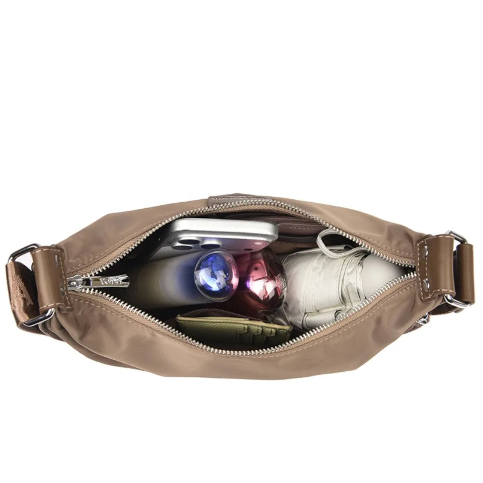 Nylon Crescent Crossbody Bag – Large Capacity Hobo Shoulder Bag