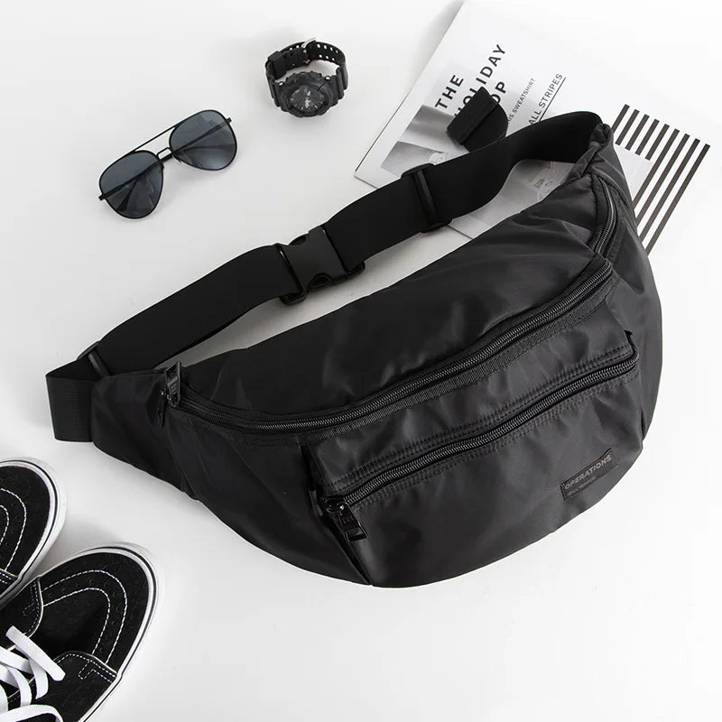 Men S Crossbody Bag Large Capacity Leisure Sports Chest Waterproof Oxford Cloth Riding Outdoor
