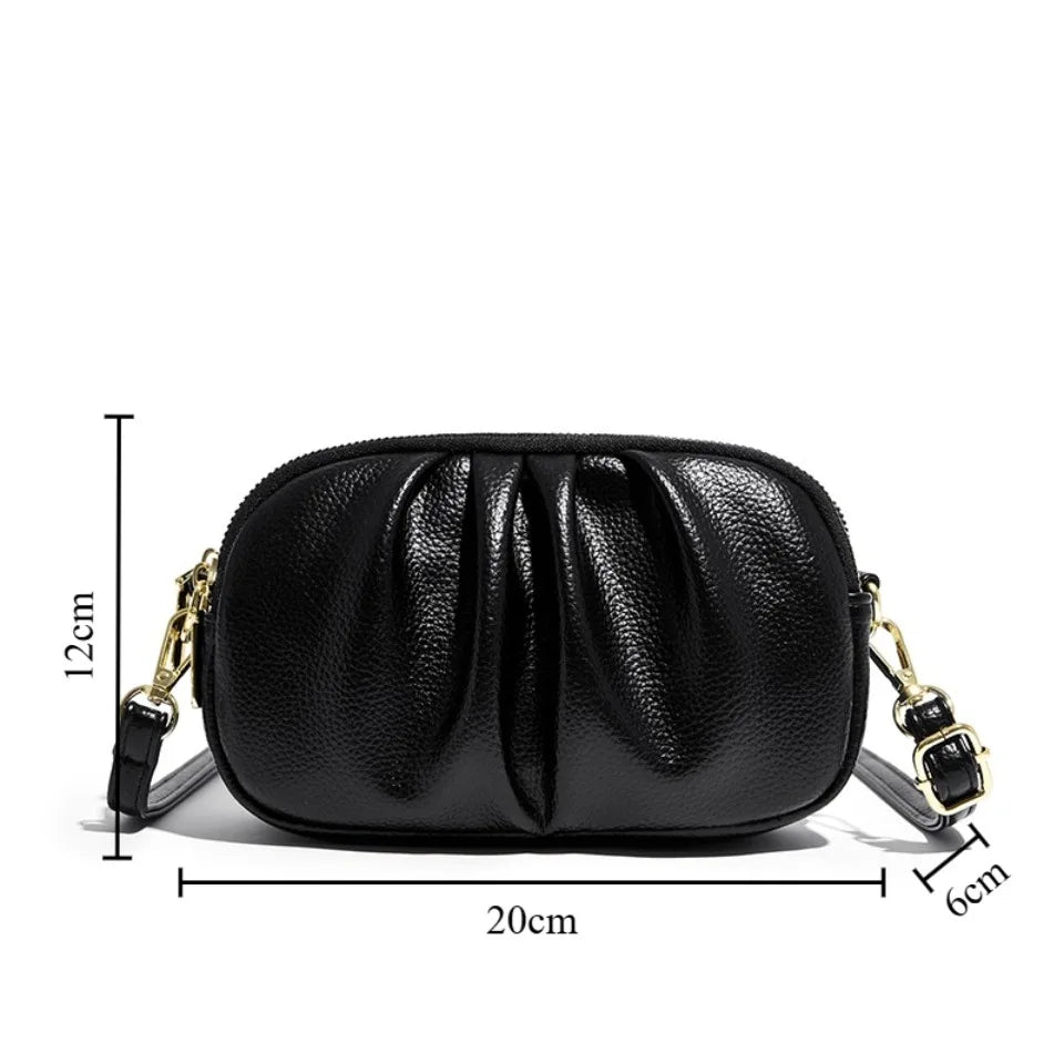 Women's Crossbody Bag – 3-Layer Soft PU Leather Shoulder Bag