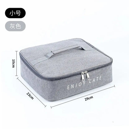 Cartoon Cute Lunch Box Bag Aluminum Foil Thickened Hand Carry Bento Student Canvas Insulated Rice