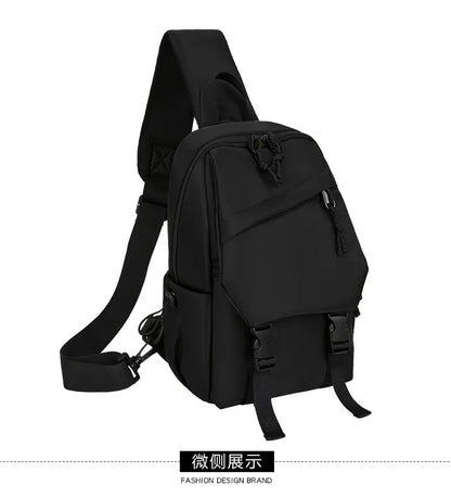 Men S Chest Bag Leisure Cross-Body Trend One Shoulder Women Backpack Large Capacity