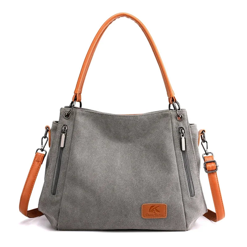 Large Canvas Crossbody Bag for Women