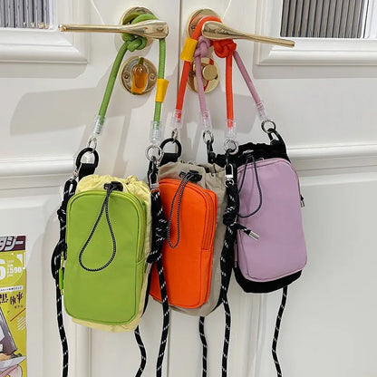 Nylon Phone Crossbody Bag – Women's Mini Sports Shoulder Bag