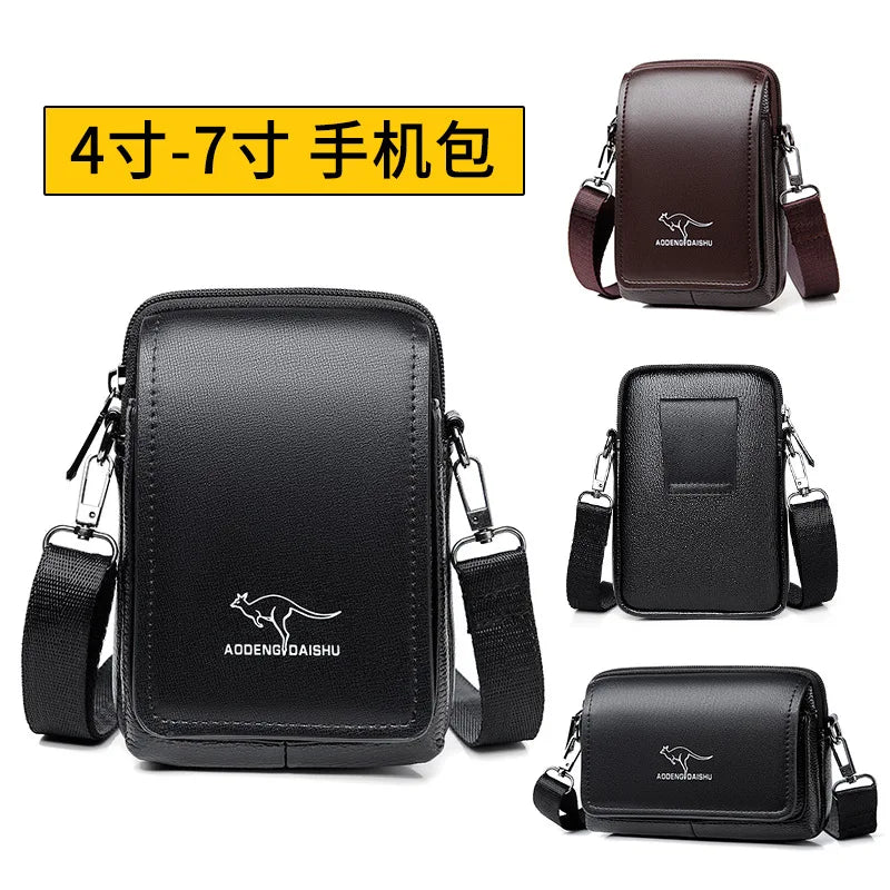 Male Mobile Phone Key Integrated Cross-Body Bag Business Large Capacity Shoulder