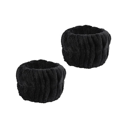 Coral Fleece Spa Headband & Wristband Skincare Set