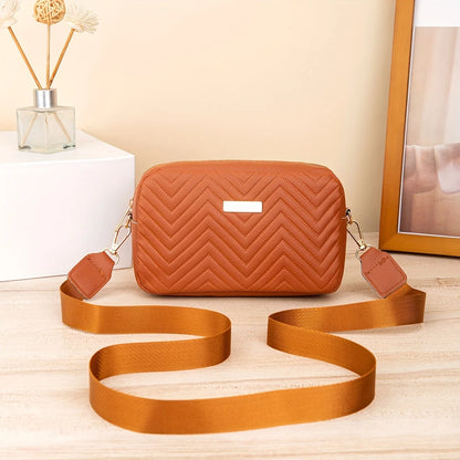 Quilted Crossbody Bag – Mini PU Leather Shoulder & Phone Purse