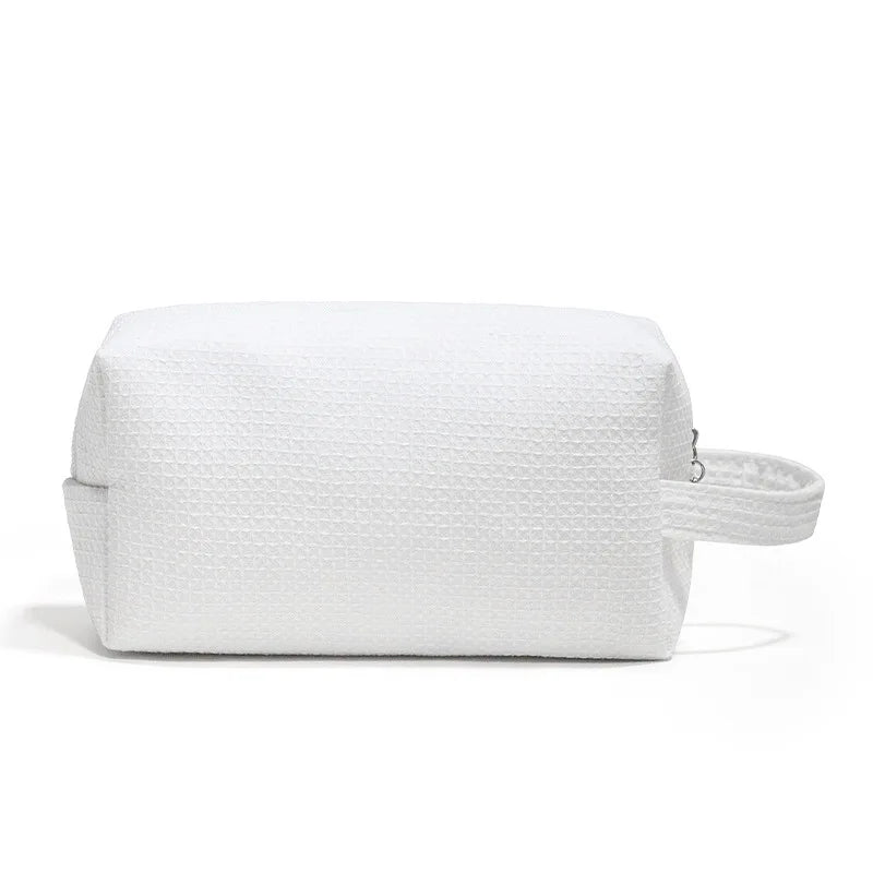 Ladies Cosmetic Bags Solid Color Japanese Harajuku Cotton Soft Makeup Travel Portable Compact Large