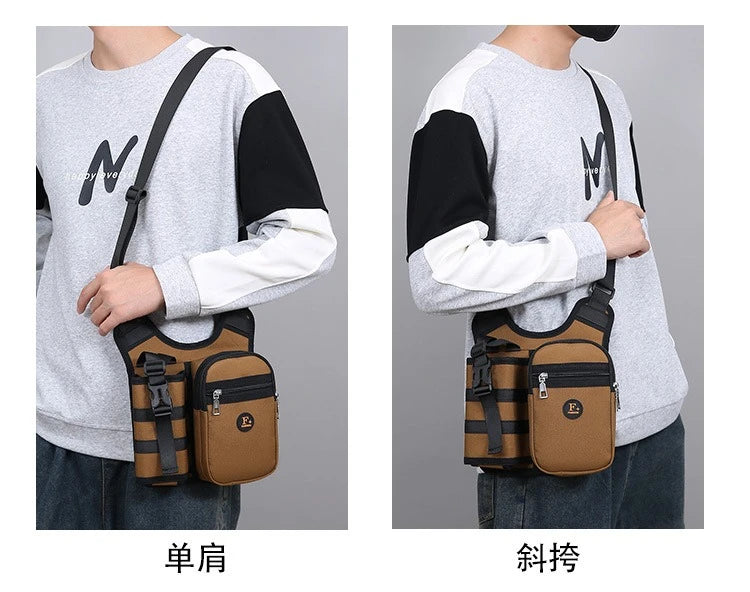 Water Bottle Storage Multifunctional Cross Body Bag Travel Large Capacity Diagonal Span Single