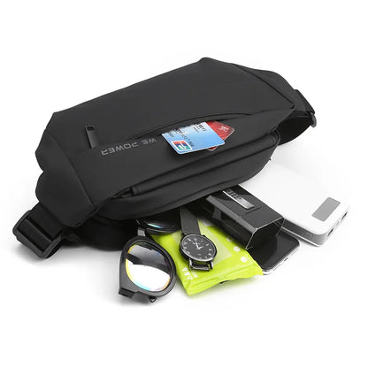 Men S Chest Bag Crossbody Outdoor Sports Waist Large Capacity Mobile Phone Storage Backpack