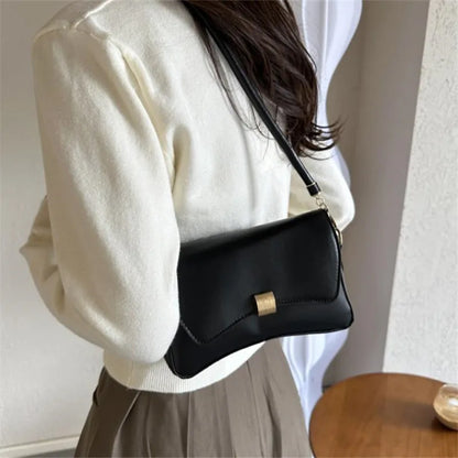 Vegan Leather Crossbody Bag – Lightweight Flap Purse for Office & Daily Use