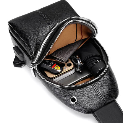 Men S Chest Bag Cross-Body Multi-Function Shoulder Large Capacity Mobile Phone Storage
