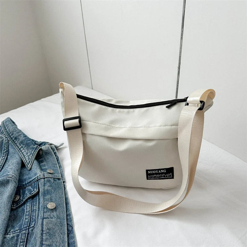 Nylon Messenger Bag – Women's Crossbody Shoulder Bag with Adjustable Strap