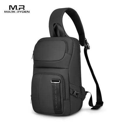Large Capacity 14-Inch Crossbody Bag Men Oxford Fabric Waterproof Business Casual Single-Shoulder