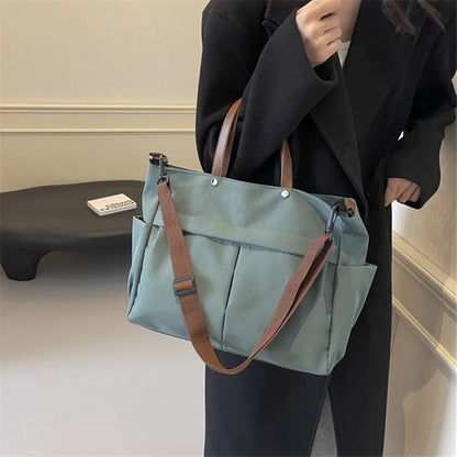 Nylon Tote Bag – Women's Large Shoulder Bag for Work & Daily Use