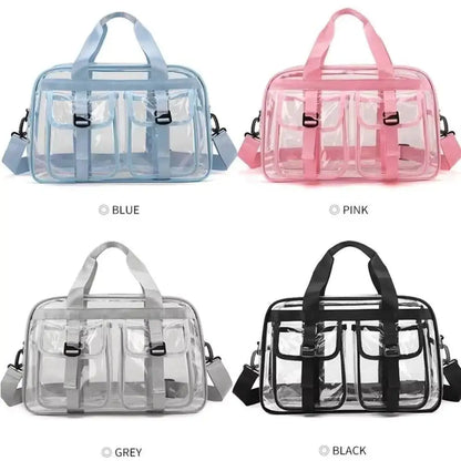 Clear Crossbody Beach Bag – Large Capacity Transparent Jelly Tote