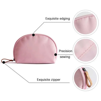 Cosmetic Bag Semicircle Portable Travel Small Gift Women Beauty Essentials Traveling Make Up Bags