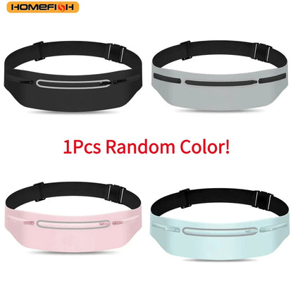 Homefish Waterproof Running Waist Pack Adjustable Belt Men Women Slim Bags Portable Outsides Jogging