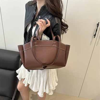 Soft Leather Tote Bag – Women's Large Shoulder Handbag
