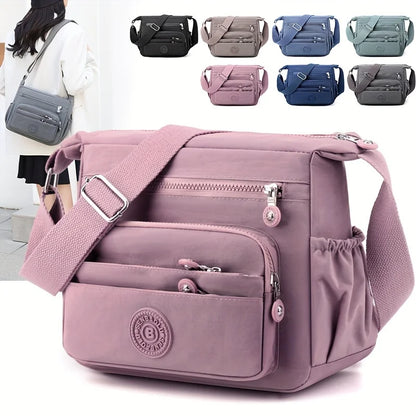 Lightweight Black Nylon Chic Crossbody Bag Women Adjustable Strap