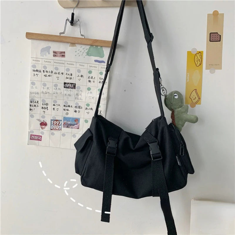 Canvas Crossbody Bag – Large Capacity Shoulder Bag for Women & Men
