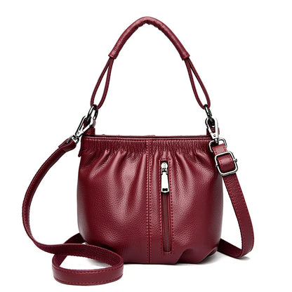 PU Leather Bucket Bag for Women – Small Crossbody Shoulder Purse