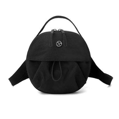 Waterproof Round Crossbody Bag – Lightweight Nylon Shoulder Purse