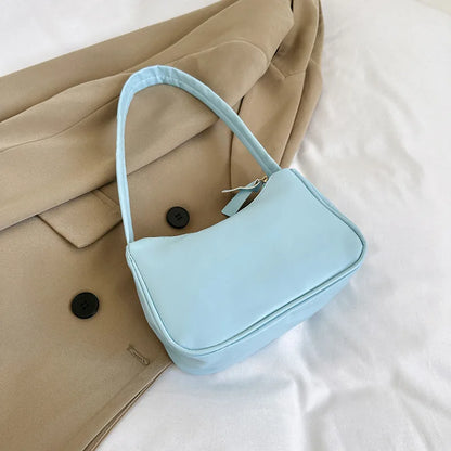 PU Leather Shoulder Bag – Chic Small Square Underarm Bag for Women