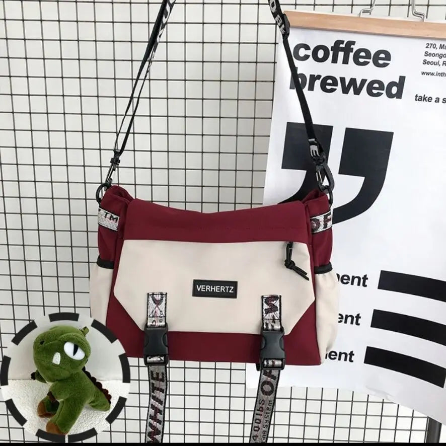 Messenger Bag – Large Capacity Canvas Shoulder Bag for School and Casual Use