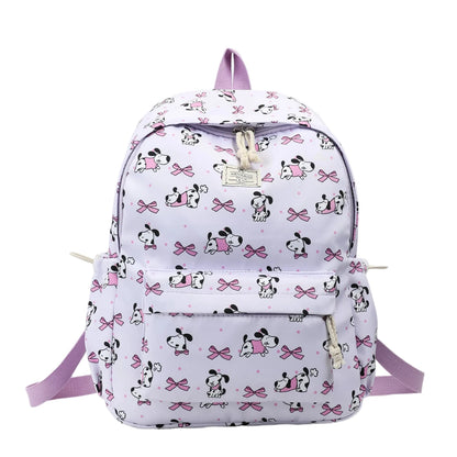 Exquisite Cute Cartoon Animal Printed Backpack Nylon Lightweight Large Capacity Casual Campus