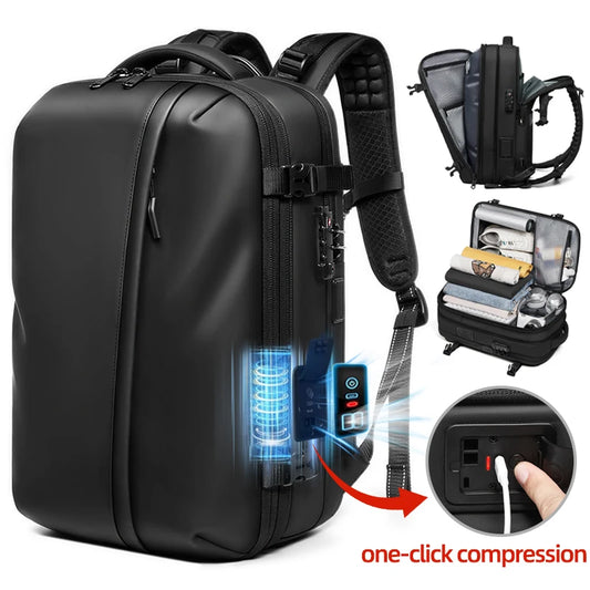 60L Vacuum Compression Backpack – 17" Laptop Travel & Hiking Bag