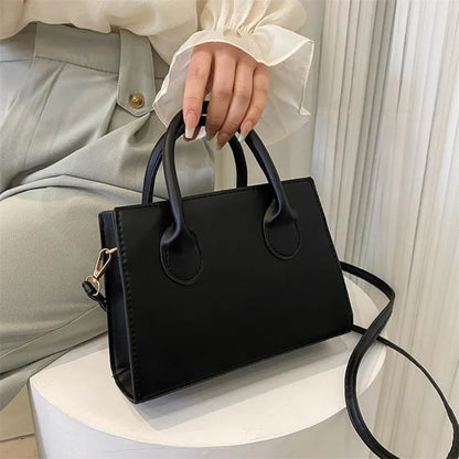 Mini Square Handbag – Minimalist Top Handle Crossbody Shoulder Bag