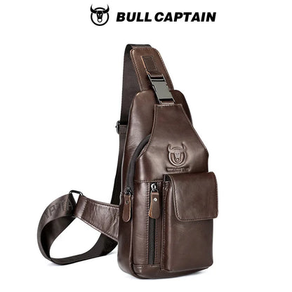 Retro Men S Genuine Leather Single-Shoulder Crossbody Bag Top Layer Cowhide Front Shoulder Bag