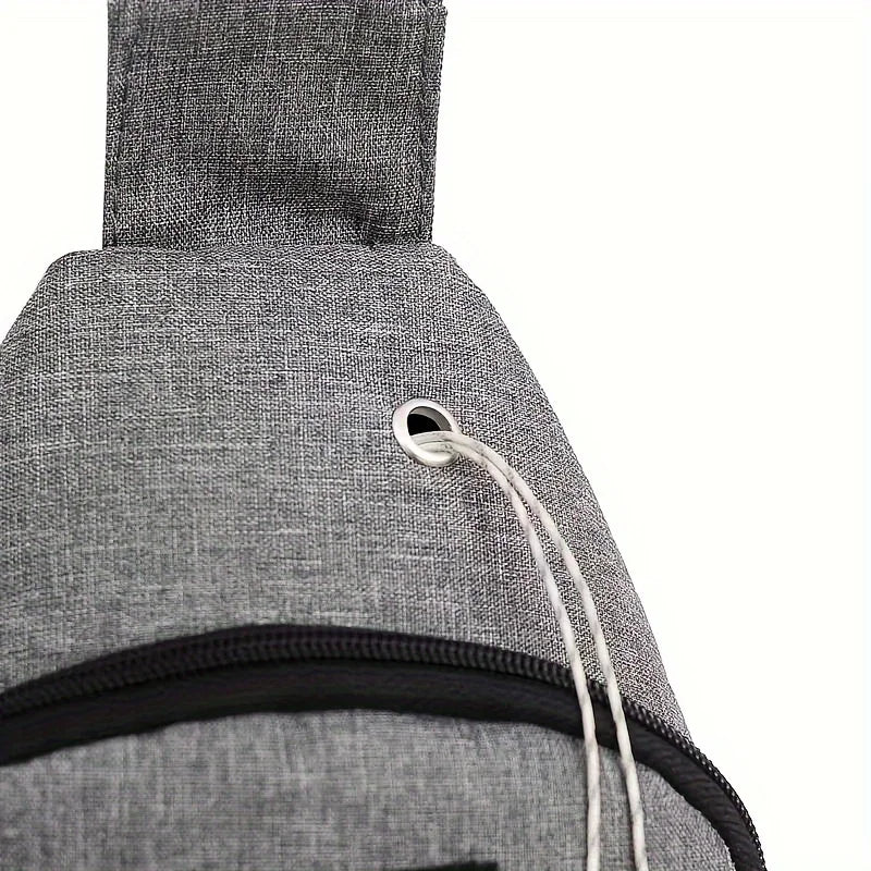Men S Nylon Sling Bag Multi-Pocket Crossbody Chest Pack Travel Sports Crossbody Bag