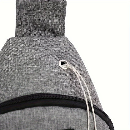 Men S Nylon Sling Bag Multi-Pocket Crossbody Chest Pack Travel Sports Crossbody Bag