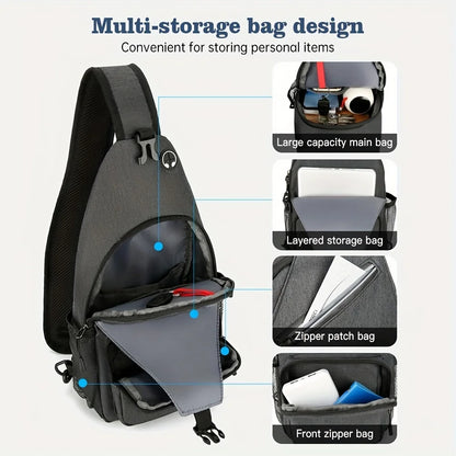 Waterproof Sling Bag for Men & Women – Large Capacity Chest Crossbody Pack