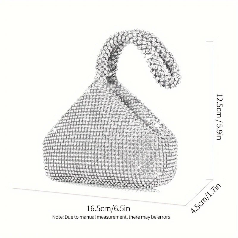 Rhinestone Glitter Clutch Bag – Sparkle Evening Wrist Purse