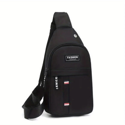 Men S Nylon Sling Bag Multi-Pocket Crossbody Chest Pack Travel Sports Crossbody Bag