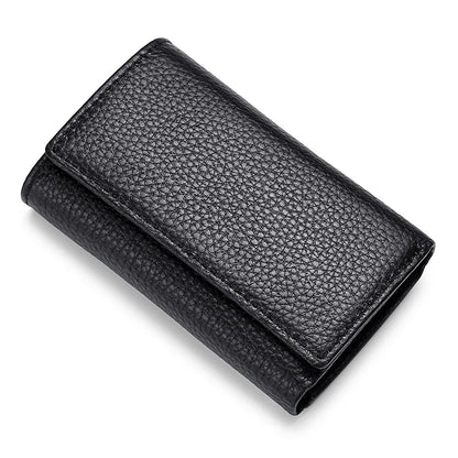Top Layer Cowhine Key Bag Real Leather Ladies Change Storage Multi - Function Buckle