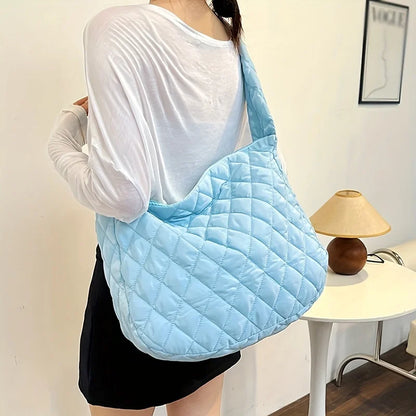 Quilted Hobo Bag – Slouchy Diamond Stitch Shoulder & Crossbody