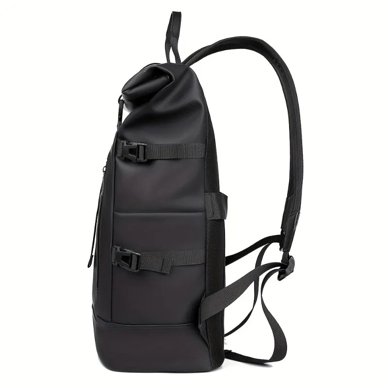 Roll-Top Travel Backpack for Men – Large Capacity Bag