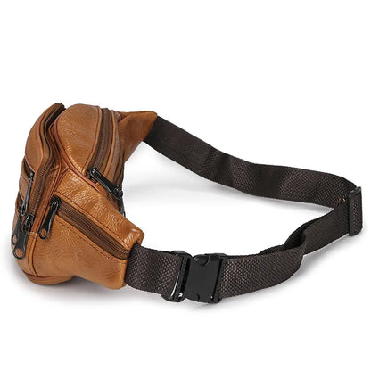Multi-Zipper Large-Capacity Waist Bag Durable Versatile Backpack Men S High-Sensitivity Commuting