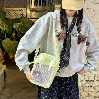 Mini Ita Bag Crossbody – Transparent Window Kawaii Shoulder Bag for Students