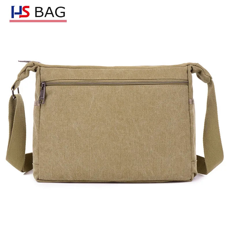 Men S Canvas Shoulder Leisure Travel Crossbody Large Capacity Bag Women
