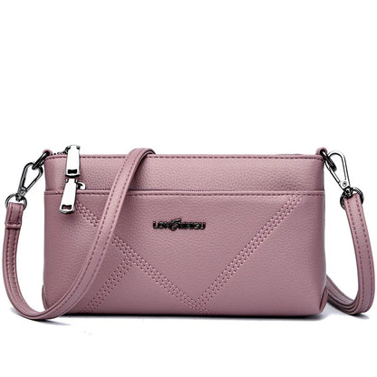 Horizontal Square-Shaped Crossbody Bag Simple Ladies Clutch Multi-Functional Commuting