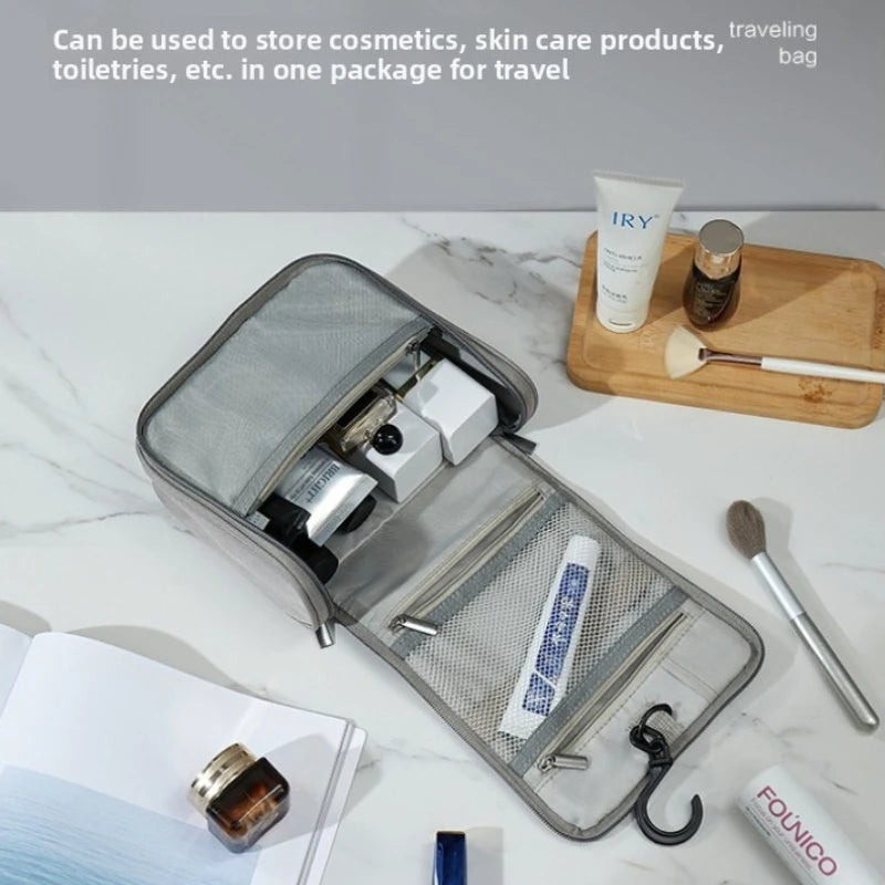 Hanging Travel Toiletry Bag – Waterproof Cosmetic Organizer with Hook