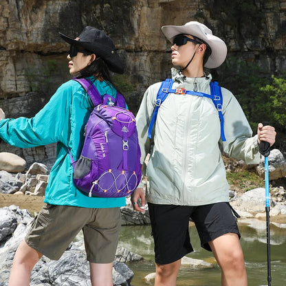 Waterproof Color Collision Nylon Cloth Outdoor Riding Cross-Country Mountaineering Backpack Light
