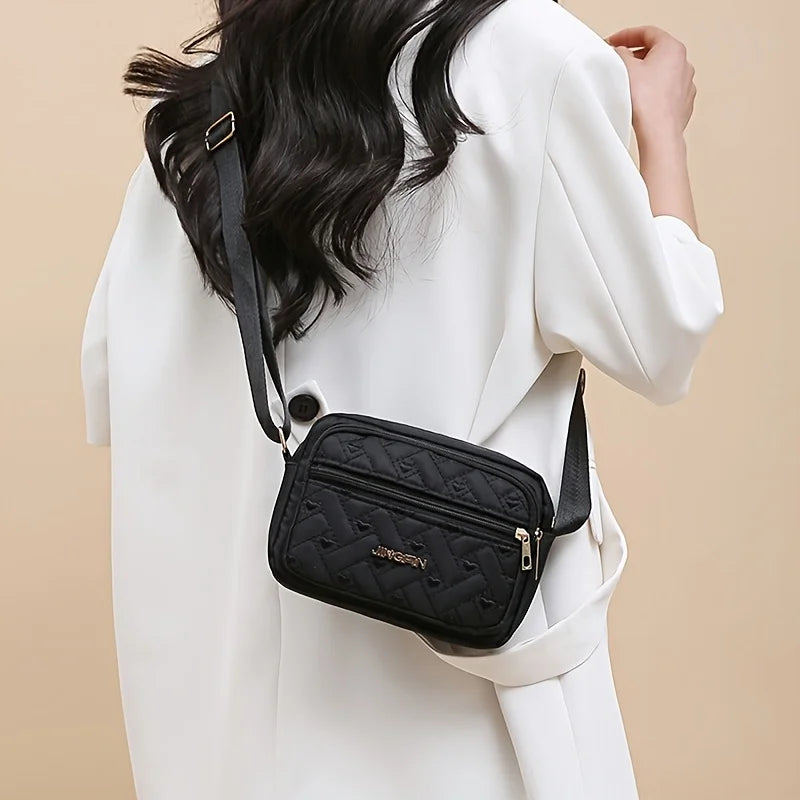 Nylon Crossbody Bag for Women – Lightweight Quilted Shoulder Purse