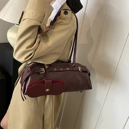 Daily Use Soft Leather Tote Bag Texture Handbags Shoulder Armpit Women S Bag - Soft
